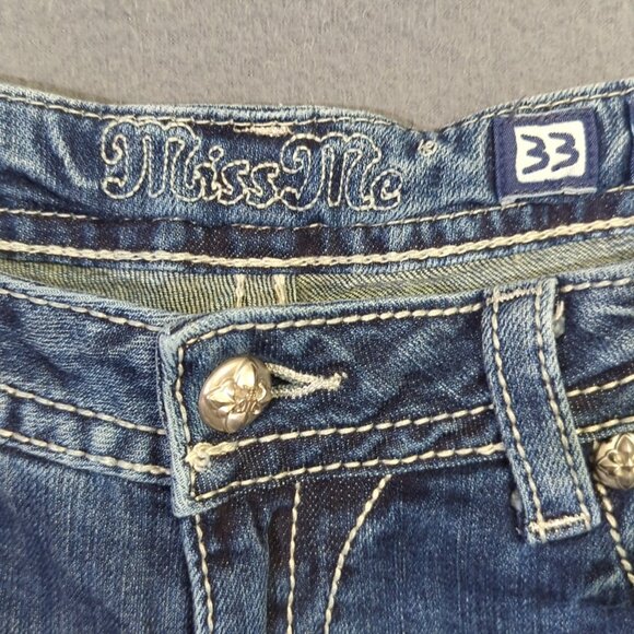 Miss Me Jeans Women's 33 Blue Boot Denim - Picture 10 of 13